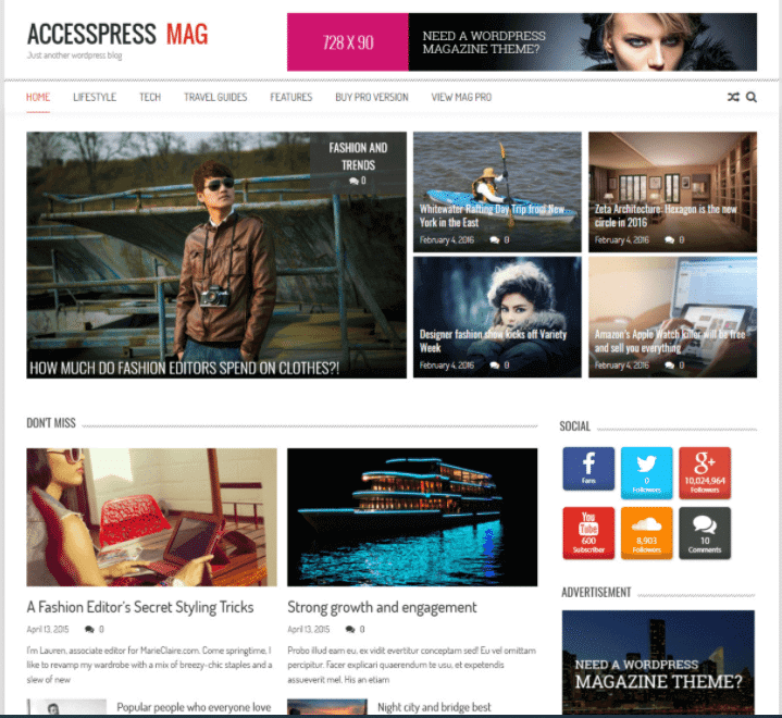 Top best free wordpress themes