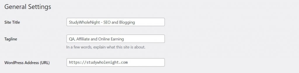 change Site Title in WordPress