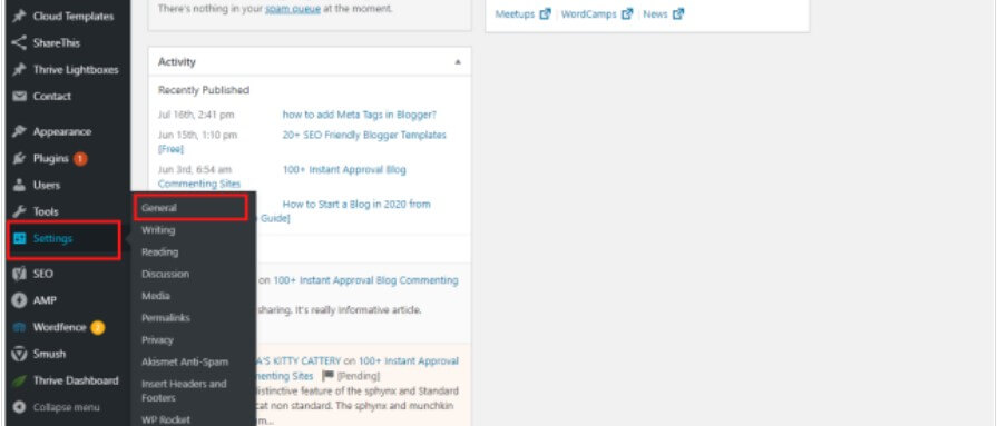 change Site Title in WordPress